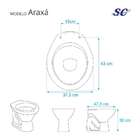 Assento Sanitario Poliester Araxa Branco Vaso Santa Clara