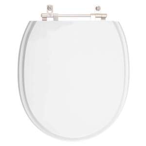 Foto de Assento Sanitário Poliéster Ascot Branco Para Vaso Ideal Stan