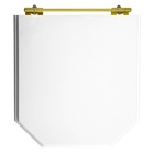 Assento Sanitário Poliéster Atrium Branco Ferragem Dourada