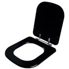 Assento Sanitário Poliéster Axis Preto Para Vaso Deca