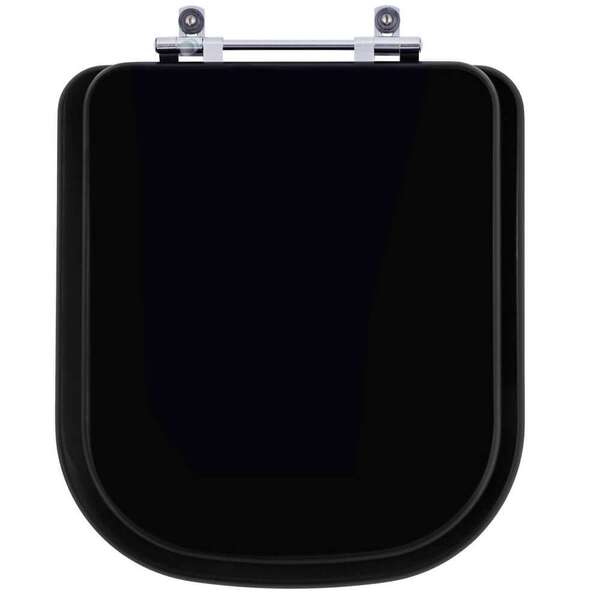 Assento Sanitário Poliéster Axis Preto Para Vaso Deca