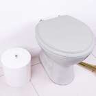 Assento Sanitario Poliester Azalea Cinza Prata Para Vaso Celi