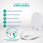 Assento Sanitário Poliester Azul Dona Beja Para Vaso Santa Cl