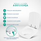 Assento Sanitário Poliéster Bali Branco Para Vaso Incepa 1.6g