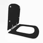 Assento Sanitário Poliéster Bali Incepa Aço Preto