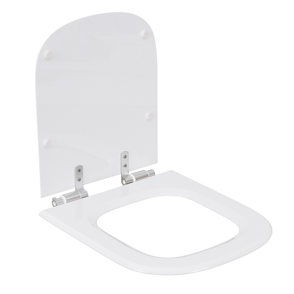 Assento Sanitário Poliéster Branco com Fechamento Suave Sensea