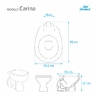 Assento Sanitario Poliester Carina Branco Para Vaso Ideal Sta