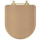 Assento Sanitario Poliester Carrara Bege Castor Para Vaso Dec