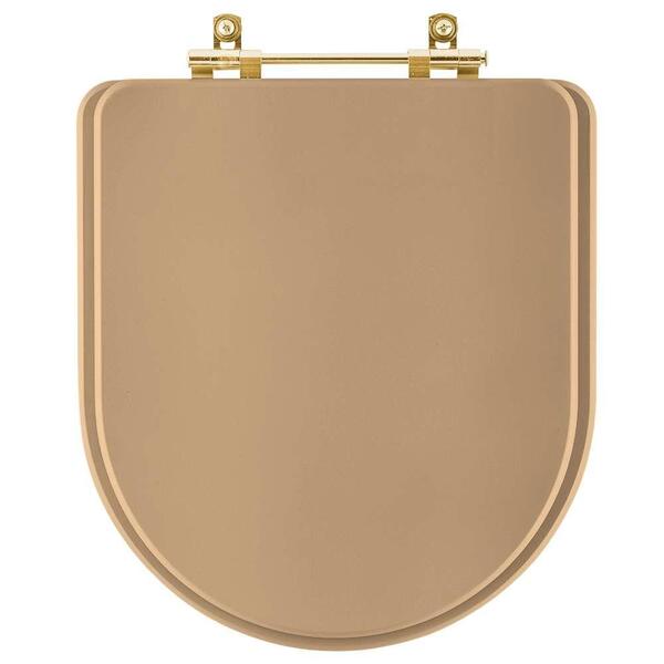 Assento Sanitario Poliester Carrara Bege Castor Para Vaso Dec