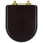 Assento Sanitário Poliéster Carrara Marrom Fosco Para Vaso De