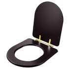 Assento Sanitário Poliéster Carrara Marrom Fosco Para Vaso De