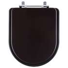 Assento Sanitário Poliéster Carrara Marrom Fosco Para Vaso De