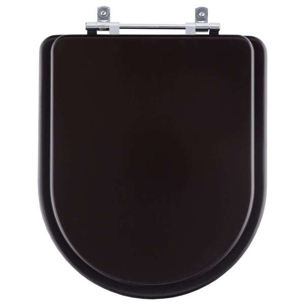 Assento Sanitário Poliéster Carrara Marrom Fosco Para Vaso De