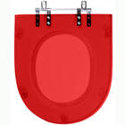 Assento Sanitario Poliester Carrara Vermelho Para Vaso Deca