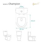 Assento Sanitário Poliester Champion Branco Para Vaso Agnest