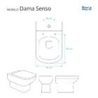 Assento Sanitario Poliester Com Amortecedor Dama Senso Branco