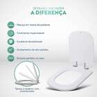 Assento Sanitario Poliéster Com Amortecedor Quadra Branco Par