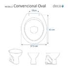 Assento Sanitario Poliéster Convencional Oval Bege Saara Para