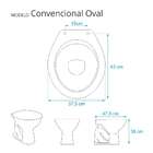 Assento Sanitario Poliester Convencional Oval Branco Decorado