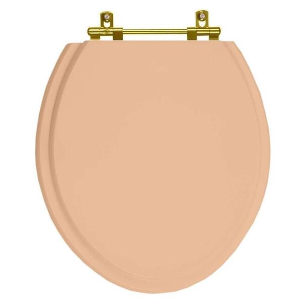 Assento Sanitario Poliéster Convencional Oval Pêssego 73 Para