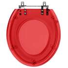 Assento Sanitario Poliester Convencional Oval Vermelho Transl