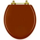 Assento Sanitario Poliéster Convencional Universal Oval Caram