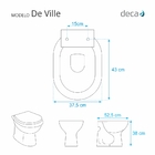 Assento Sanitário Poliéster De Ville Branco Para Vaso Deca