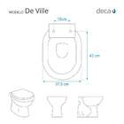 Assento Sanitário Poliéster De Ville Branco Para Vaso Deca