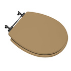 Assento Sanitário Poliéster De Ville Deca Aço Bege Castor