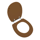 Assento Sanitário Poliéster De Ville Deca Aço Caramelo