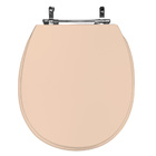 Assento Sanitário Poliéster De Ville Deca Aço Rosa Floral