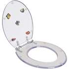 Assento Sanitario Poliester Decorado Peixe Ravena Para Vaso D