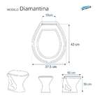 Assento Sanitário Poliester Diamantina Ocre Para Vaso Icasa