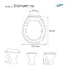 Assento Sanitario Poliester Diamantina Palha (bege Claro) Par