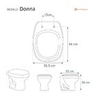 Assento Sanitario Poliester Donna Bege Claro Para Vaso Santam