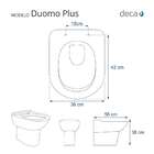 Assento Sanitário Poliéster Duomo Plus Branco Para Vaso Deca
