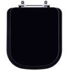 Assento Sanitário Poliéster Elite Preto Para Vaso Celite