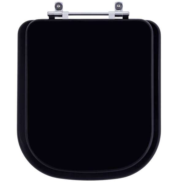 Assento Sanitário Poliéster Elite Preto Para Vaso Celite