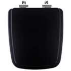 Assento Sanitário Poliéster Fechamento Lento Boss Noir Preto