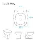 Assento Sanitário Poliéster Fechamento Lento Savary Branco Pa