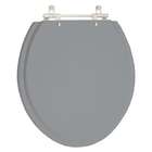 Assento Sanitário Poliéster Fiori Cinza Escuro Para Vaso Fiori