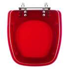 Assento Sanitario Poliester Fit Vermelho Translucido Para Vas