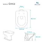 Assento Sanitario Poliester Greca Preto Para Vaso Belize