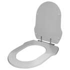 Assento Sanitario Poliester Hampton Cinza Platina Para Vaso I