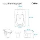 Assento Sanitario Poliester Handicapped Branco Para Vaso Celi