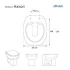 Assento Sanitário Poliéster Hawaii Branco Para Vaso Mondialle