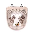 Assento Sanitário Poliester Ibiza Pêssego Com Borboleta Amare