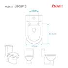 Assento Sanitário Poliéster Jacarta Branco Para Vaso Eternit