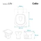 Assento Sanitário Poliéster Life Branco Para Vaso Celite