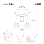 Assento Sanitário Poliéster Like Branco Para Vaso Celite